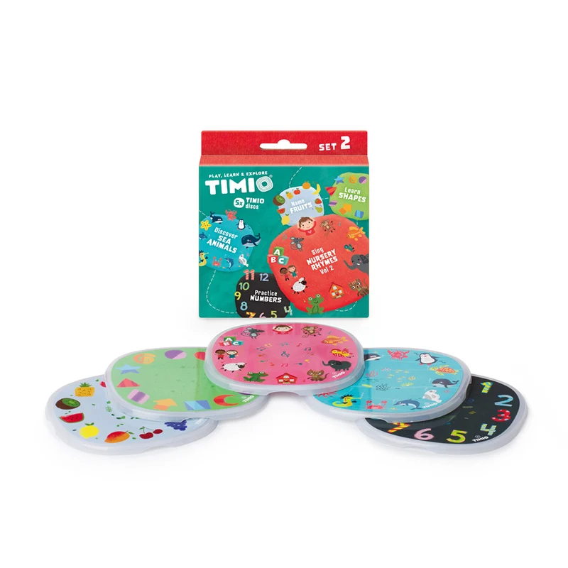 TIMIO Disc Set 2, Siffror, barnsånger, havsdjur, former och frukter