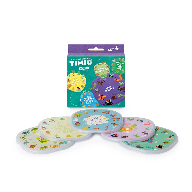 TIMIO Disc Set 4, Barnsånger, sagor, dinosaurier och små insekter