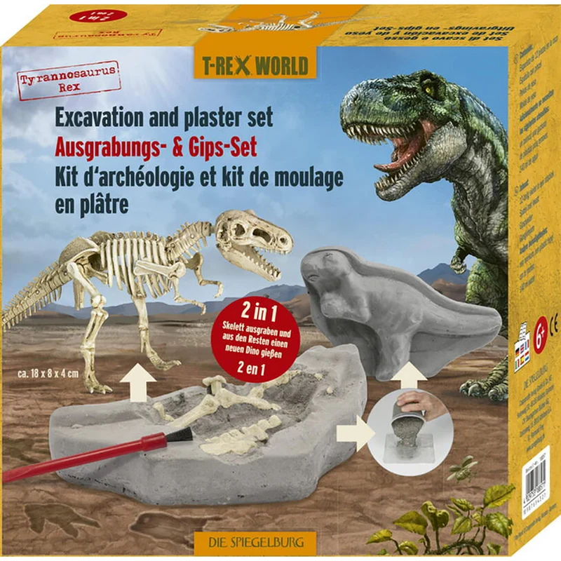 T-Rex Gipssats, Gjut-hacka-hitta-sätt ihop ett dinosaurieskelett