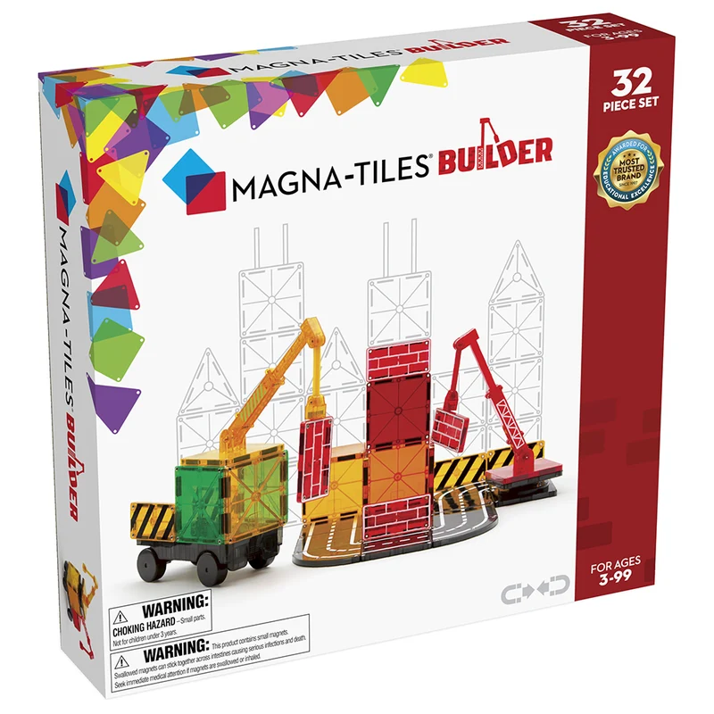 Magna-Tiles Builder, Magnetiskt byggset med 32 delar