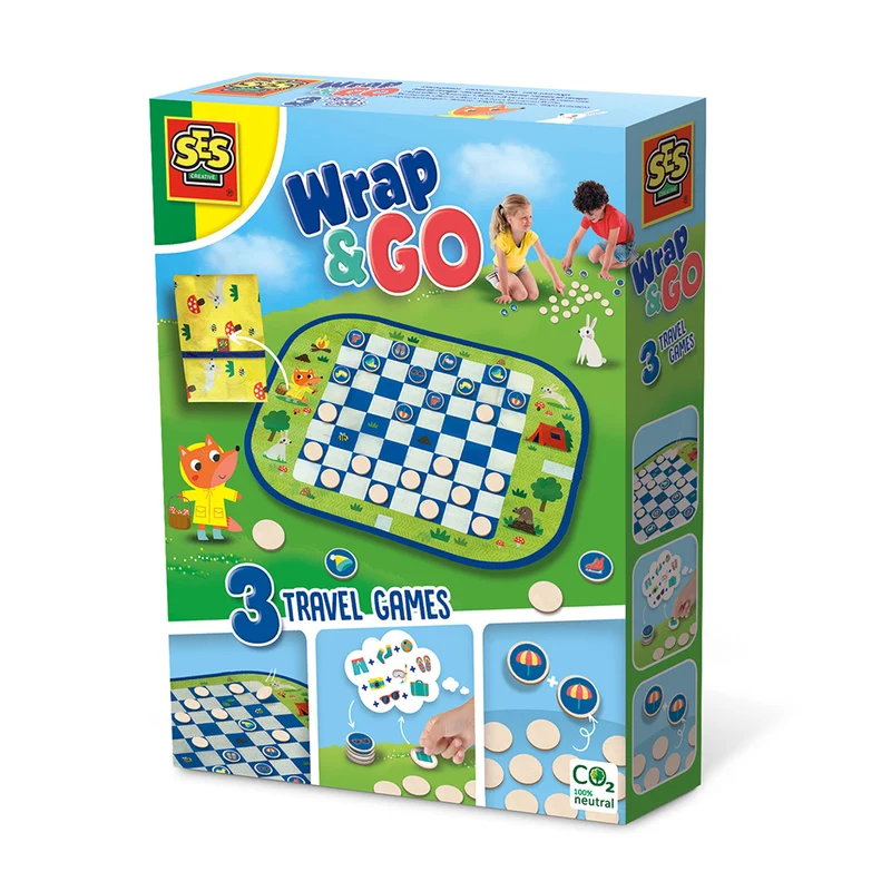 SES Creative Spel, Dam och memoryspel i reseväska