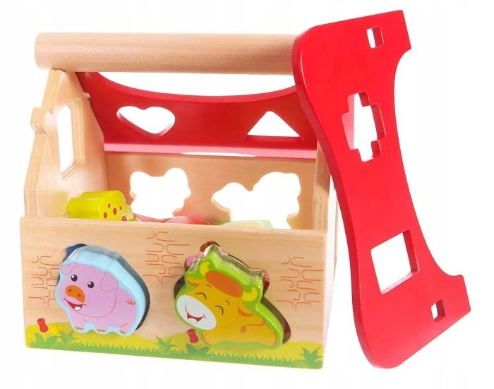 Gerardo's Toys Träbondgård sortera former med djur