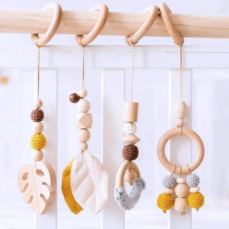 Wooden Baby Gym | Nature Play Gym Set with Botanical Elements