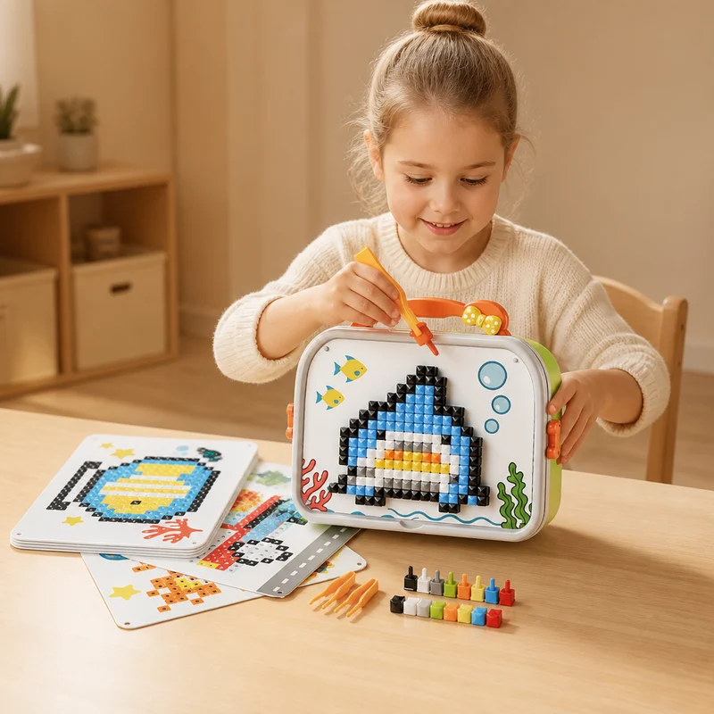Montessori Mosaikpussel med Svamppiggar för Barn