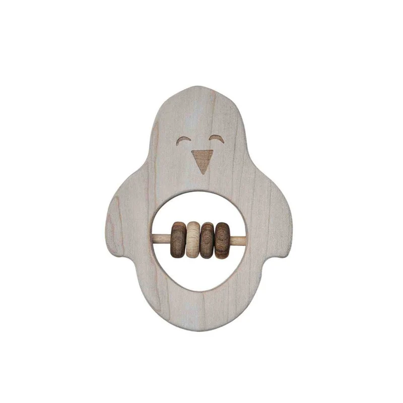 Wooden Story träskallra & bitring – pingvin